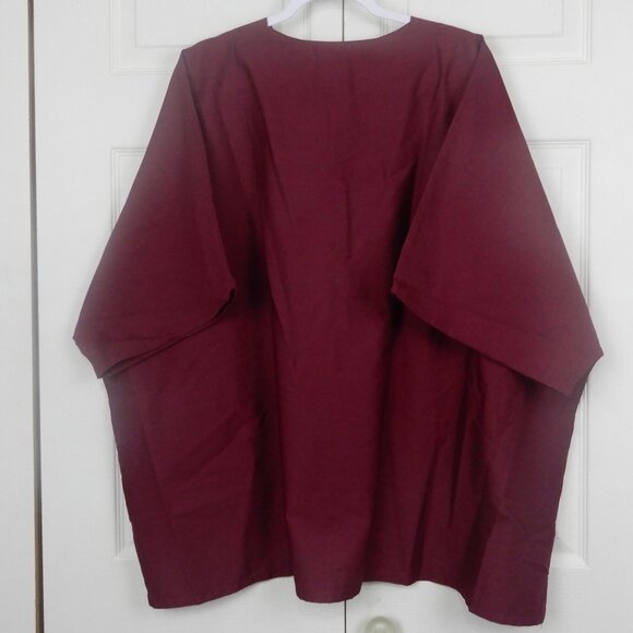 AMS Medical Uniform Scrubs Style A100 Wine Sze 5XL or 6XL Left Side Pocket (U18) - Picture 2 of 9